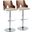 Ariana Adjustable Barstool Set of 2 In Chrome