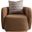Ariana Velvet Accent Chair In Caramel and Gold