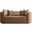 Ariana Velvet Loveseat In Caramel and Gold