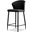 Ariel Black Leather And Black Legs Counter Stool