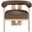 Arienzo Velvet Upholstered Accent Chair In Brown and Stained Natural