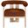 Arienzo Velvet Upholstered Accent Chair In Cognac and Stained Natural