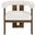 Arienzo Velvet Upholstered Accent Chair In Cream and Stained Walnut