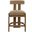 Arienzo Velvet Upholstered Counter Stool Set of 2 In Beige and Stained Walnut