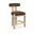 Arienzo Velvet Performance Fabric Upholstered Counter Stool Set of 2 In Brown