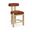 Arienzo Velvet Performance Fabric Upholstered Counter Stool Set of 2 In Cognac
