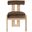 Arienzo Velvet Upholstered Dining Chair Set of 2 In Brown and Stained Natural