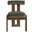 Arienzo Velvet Upholstered Dining Chair Set of 2 In Green and Stained Walnut