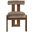 Arienzo Velvet Upholstered Dining Chair Set of 2 In Taupe and Stained Walnut