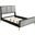 Arini Queen Bed with Upholstered Headboard Black and Grey