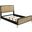 Arini Queen Bed with Woven Rattan Headboard Black and Natural