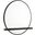 Arini Round Dresser Mirror with Shelf Black