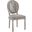 Arise Vintage French Upholstered Fabric Dining Side Chair In Light Gray