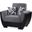Armada Air Upholstered Convertible Armchair with Storage In Gray and Black