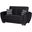Armada Air Upholstered Convertible Loveseat with Storage In Black