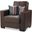 Armada Upholstered Convertible Armchair with Storage In Brown ARM-AC-16-PU