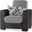 Armada Upholstered Convertible Armchair with Storage In Gray and Black