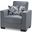 Armada Upholstered Convertible Armchair with Storage In Gray ARM-AC-13