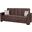 Armada Upholstered Convertible Sofabed with Storage In Brown