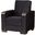Armada X Upholstered Convertible Wood Trimmed Armchair with Storage In Black ARM-W-AC-303