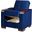Armada X Upholstered Convertible Wood Trimmed Armchair with Storage In Blue ARM-W-AC-304