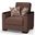Armada X Upholstered Convertible Wood Trimmed Armchair with Storage In Brown ARM-W-AC-312