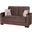 Armada X Upholstered Convertible Wood Trimmed Loveseat with Storage In Brown ARM-W-LS-308