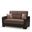 Armada X Upholstered Convertible Loveseat with Storage In Brown