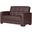 Armada X Upholstered Convertible Wood Trimmed Loveseat with Storage In Brown ARM-W-LS-316