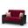 Armada X Upholstered Convertible Loveseat with Storage In Burgundy
