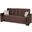 Armada X Upholstered Convertible Wood Trimmed Sofabed with Storage In Brown ARM-W-SB-308