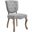 Array Vintage French Upholstered Dining Side Chair In Light Gray