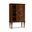 Art Bar Cabinet In Mahogany and Brass