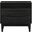 Artemio 2 Drawer Wood Nightstand with Shelf In Black