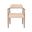 Artemis Dining Chair In Oyster Beige and Brown