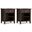 Artisan 24 Inch Solid Wood Night Stand Set of 2 In Russet Brown