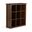 Artisan Solid Wood 9 Cube Bookcase and Storage Unit In Russet Brown