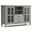 Artisan Solid Wood Tall TV Media Stand In Fog Grey