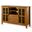 Artisan Solid Wood Tall TV Media Stand In Honey Brown