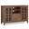 Artisan Solid Wood Tall TV Media Stand In Rustic Natural Aged Brown