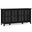Artisan Solid Wood Wide 4 Door Storage Cabinet In Black