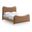 Arvada Vegan Leather Upholstered Full Bed In Cognac and Brushed Natural
