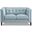Arvo Leather Loveseat In Spa Blue