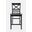 Asbury Park Solid Acacia Farmhouse X Back Stool Set of 2 In Black