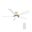 Ascender 48 Inch 5-Blade Flush Mount Smart Ceiling Fan with LED Light and Remote In Gold and White
