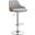 Asher Adjustable Gray Faux Leather and Chrome Finish Bar Stool