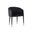 Asher Dining Armchair In Abbington Black and Napa Black