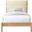 Asher Vegan Leather Twin Bed In Natural and Cream