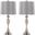 Ashland 27 Inch Metal Table Lamp Set of 2 In Grey