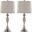 Ashland 27 Inch Metal Table Lamp Set of 2 In Light Grey